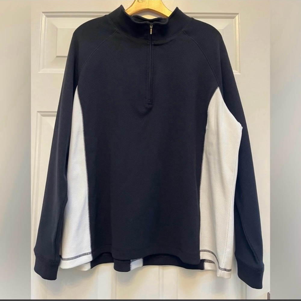Black and White Quarter-Zip Pullover